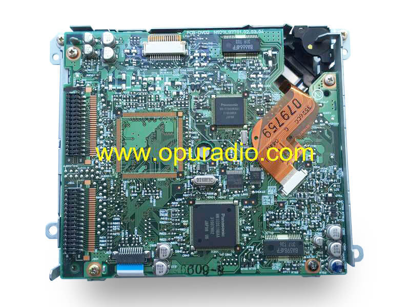 Mitsubishi single DVD drive loader deck mechanism with 2 black connectors PCB-DVD2 exact for Volvo S60 RTI XC90 3AF295A Navigation system computer GPS