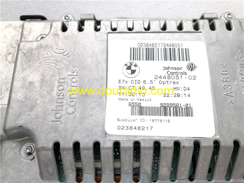 E7X CID 6.5 Optrex Johnson Controls Information Display 6550 9289581 for 2010-2014 BMW CIC Navigation On Boar