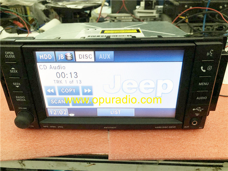 NTG4 REZ Radio P05064761 For Jeep Compass Chrysler Dodge HDD AUX Media CD DVD Audio