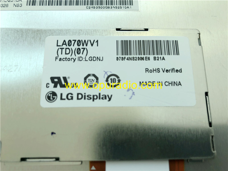 LG Display LA070WV1-TD07 (TD)(07) Screen for Opel Meriva Vauxhall car navigation radio
