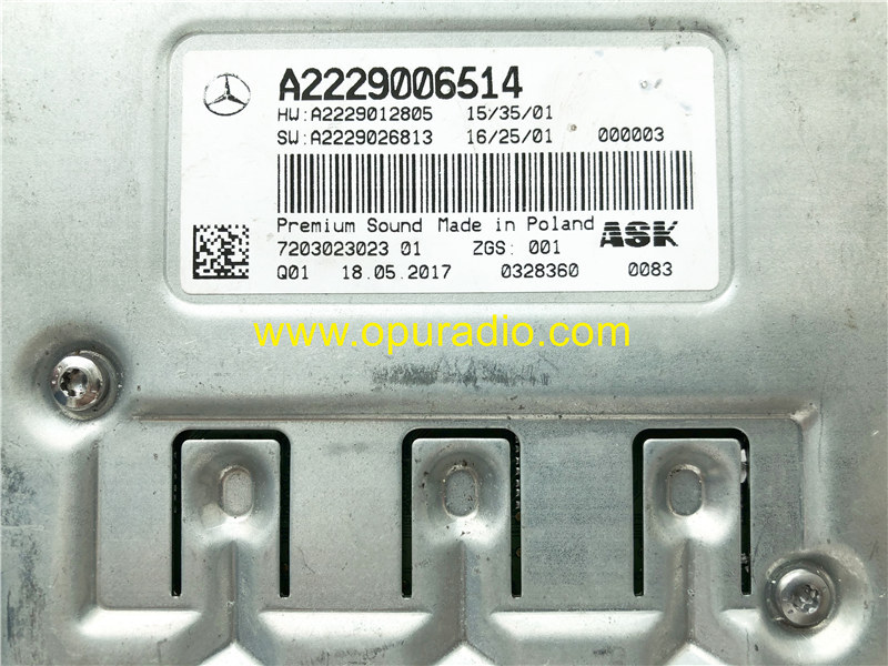 A2229006514 Amplifier for 2017 Mercedes W205 Premium Sound ASK W222 S Class Burmester W253 GLC250D AMG