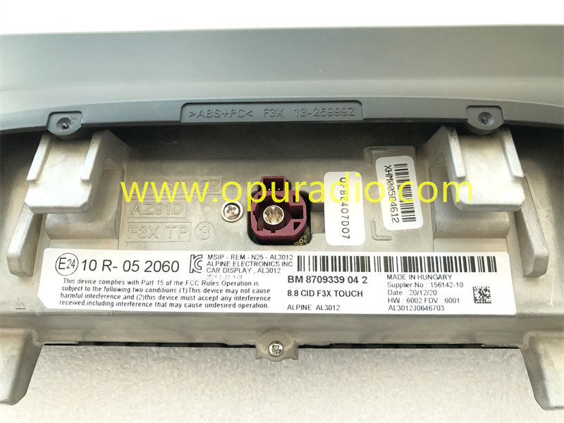 BM 6844126 8709339 BMW 8.8 CID F3X TOUCH SCREEN for NBT EVO 3 4 series F30 F31 F32 F36 F82 435i 3er 4e