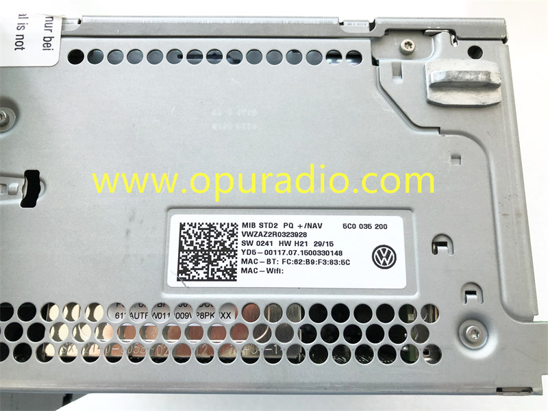 MIB STD2 PQ NAV 5C0035200 RADIO for 2018-2019 VW Jetta Tiguan AM