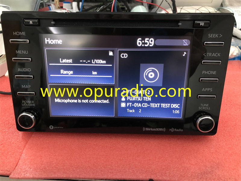 FUJITSU TEN RADIO RECEIVER TOUCH DISPLAY 2019 2020 TOYOTA SIENNA 86140-08170 Carplay