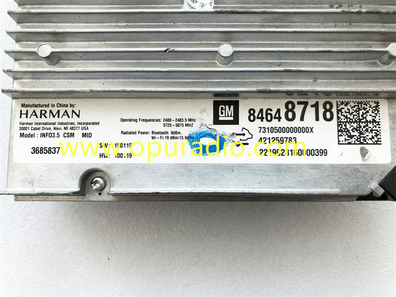 HARMAN INFO3.5 CSM for GM Chevrolet 2020 Corolado Silverado Cadillac GMC Chevy