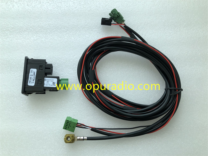 USB HU CABLE FOR 5C0035680 5C0035684 VW Caddy Passat Jetta Tiguan Beetle Apple Carplay