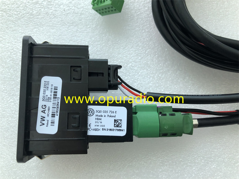 USB HU CABLE FOR 5C0035680 5C0035684 VW Caddy Passat Jetta Tiguan Beetle Apple Carplay