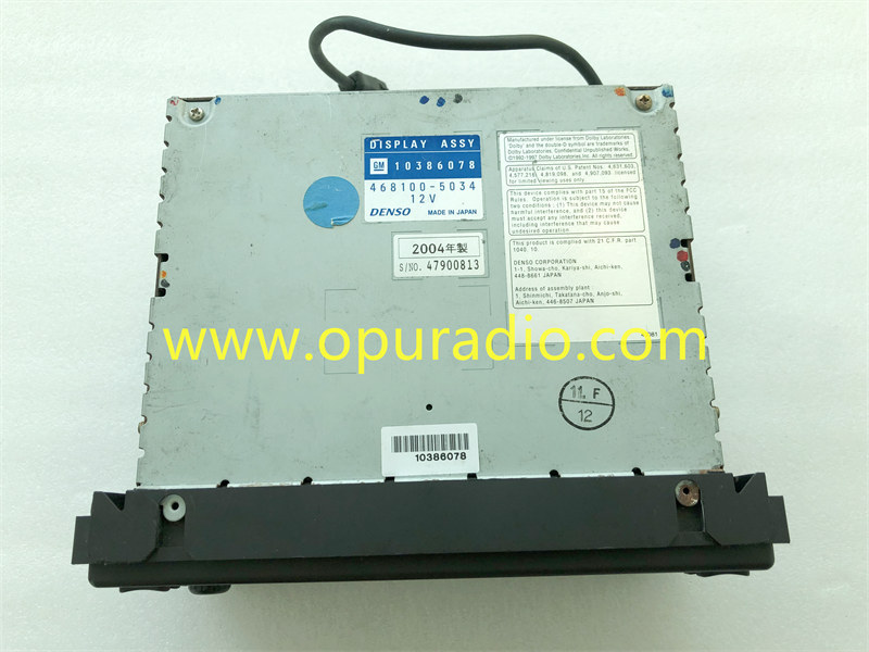 DISPLAY ASSY GM 10386078 DENSO RADIO For 2004-2006 Cadillac SRX CD Navigation