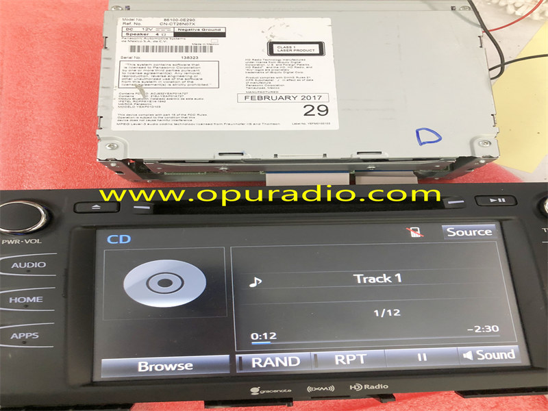 86100-0E290 for 2014-2019 TOYOTA HIGHLANDER GPS Navigation Radio Entune without JBL
