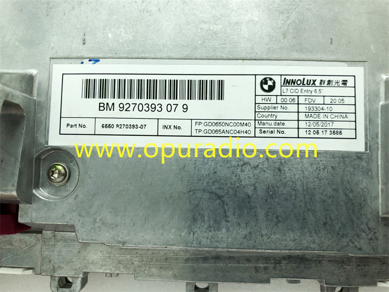 BM 9262753 9270393 CID 6.5inch for 2011-2016 BMW 2 3 Touring 4 series F20 F30 F31 F32 F33 NBT