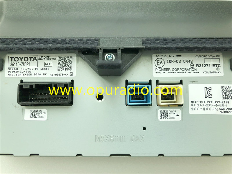 Pioneer 8611-0-78010 LCD display screen for Lexus car radio audio