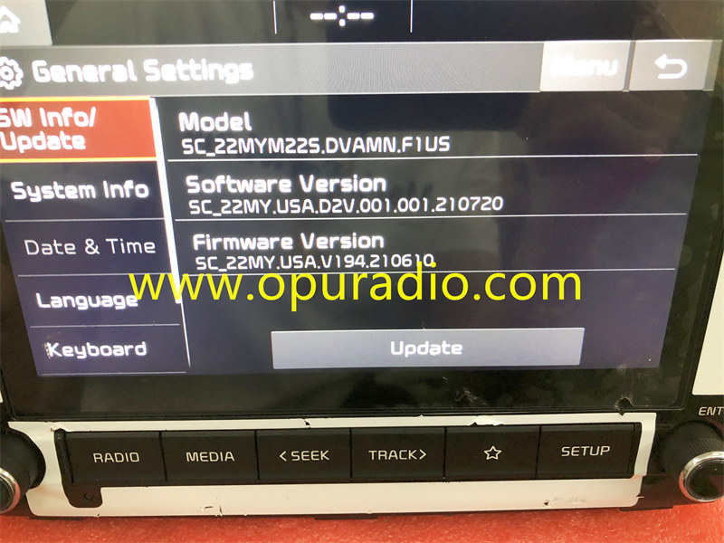 96160H9520F MOBIS Navigation Radio for 2022 2023 KIA RIO CAR Media Carplay