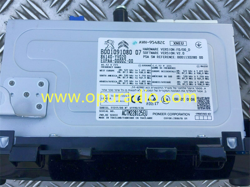 7inch touch Screen for 2020-2022 TOYOTA AYGO 86140-YV020 3 BUTTON Pioneer Radio CITROEN C1 Nav