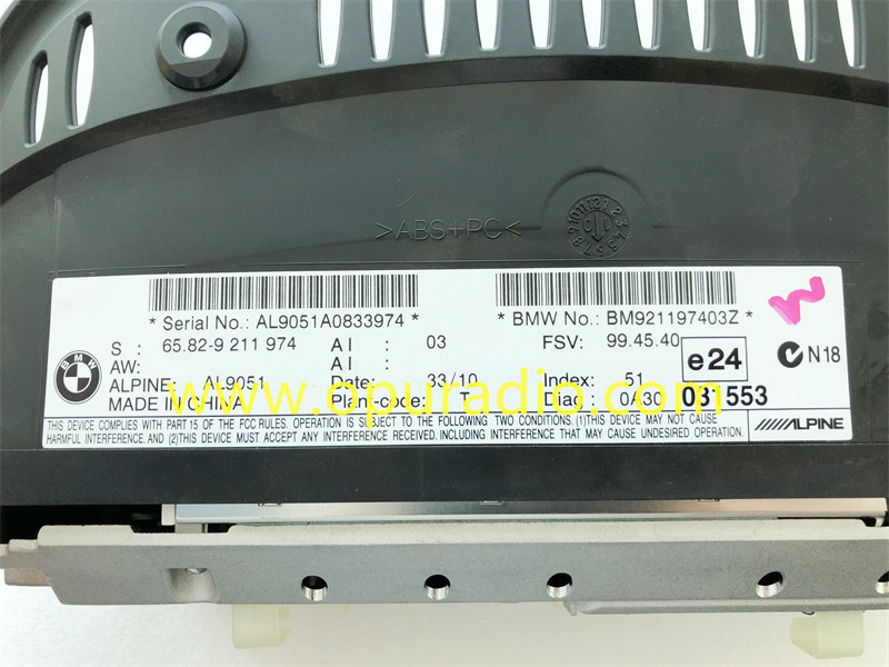 65.82-9211972 Display Screen for 2007-2010 BMW E60 E60 E64 E90 E92 528i Car Monitor