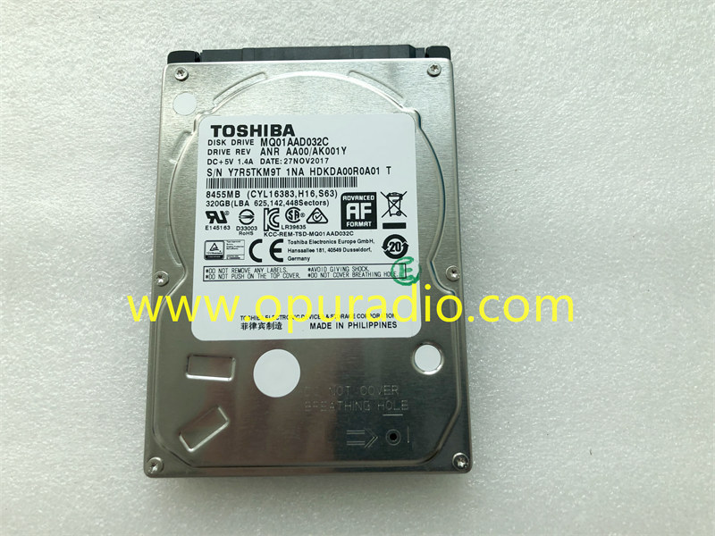TOSHIBA MQ01AAD032C 320GB For Mercedes W213 W222 HARMAN NTG5.5 NTG6 Car Nav