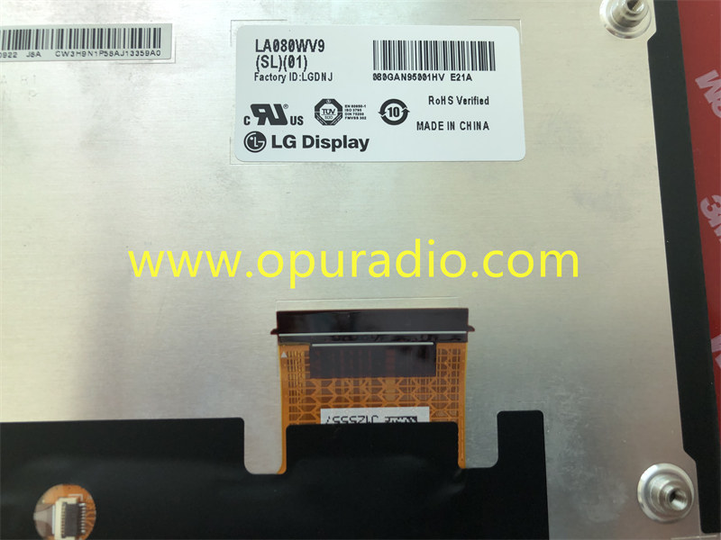 LG Display LA080WV9 SL01 Touch Screen For 2019-2021 KIA Forte STINGER Car Navigation Carplay