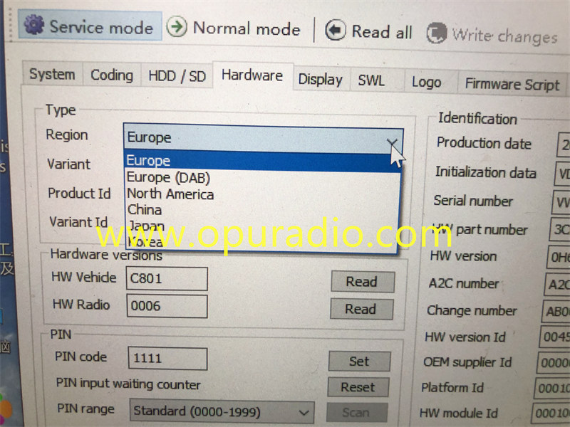 USB Cable Software for SetConfig RNS510 Program