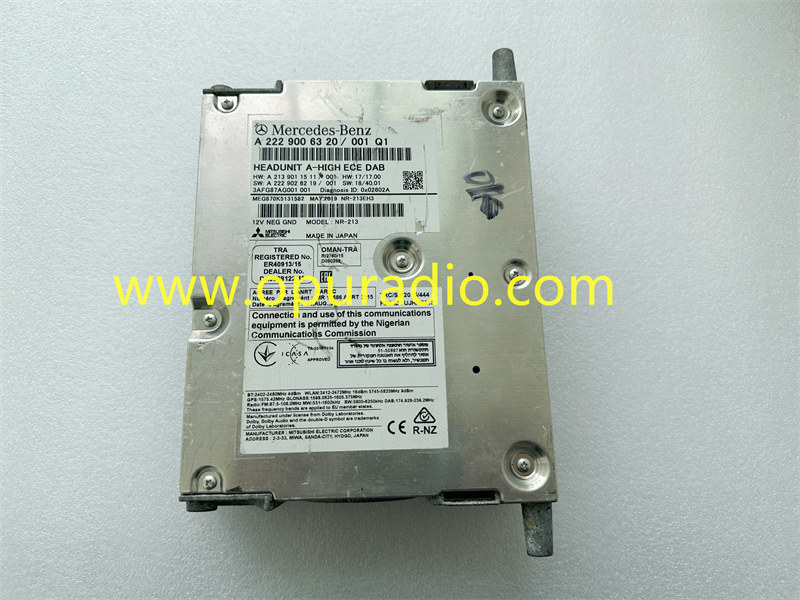 A2229006320 HEADUNIT ECE DAB 2018-2020 Mercedes W222 S-CLASS Command NTG5.5 AMG