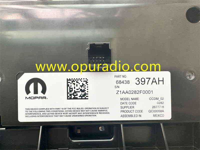 MOPAR Display 68438397AH CCDM02 for 2022 JEEP DODGE CHRYSLER Car Rear Seat Entertainment