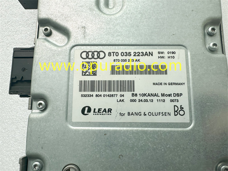 8T0035223 BANG OLUFSEN Amplifier for 2009-2012 Audi A4 A5 S5 RS5 Q5 AMP B8 MOST DSP