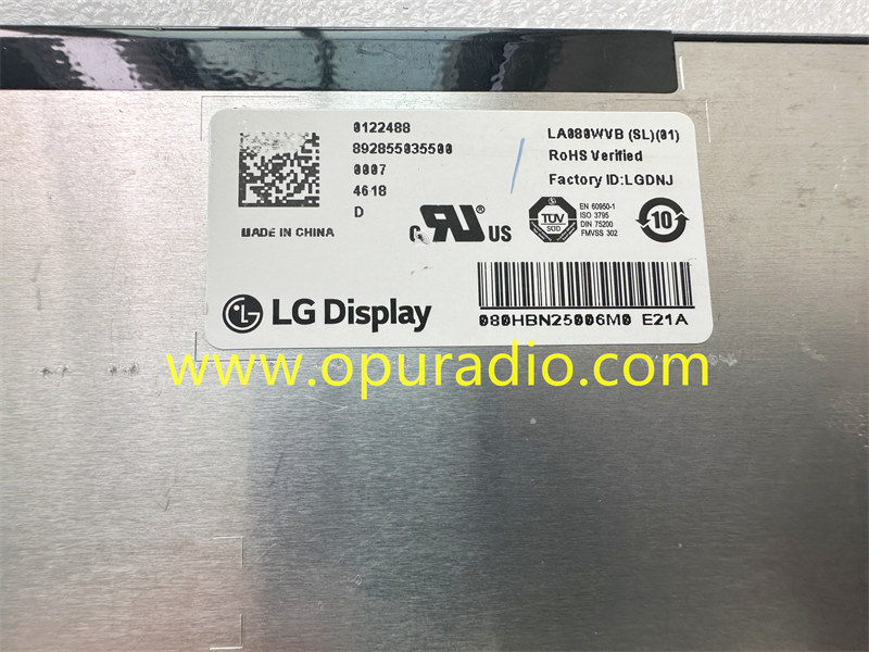 LG Display LA080WVB-SL01 for 2019-2022 Nissan Altima AM FM Radio Receiver Navigation
