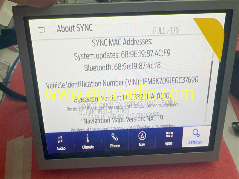 SYNC3 Data Board Software 3.4 Maps NA119 USA Ford Mustang Lincoln Car Navigation