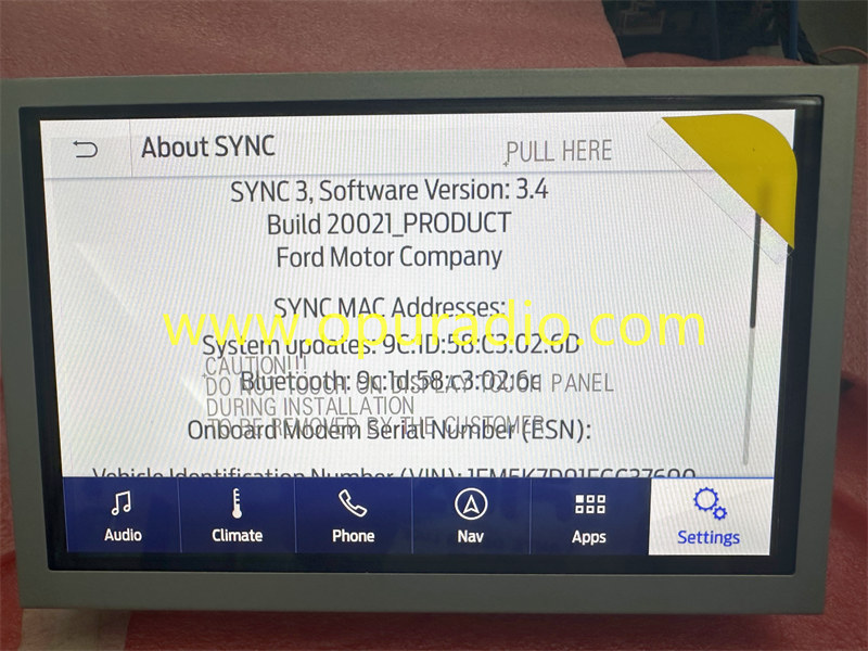 SYNC3 Data Board Software 3.4 Maps NA119 USA Ford Mustang Lincoln Car Navigation
