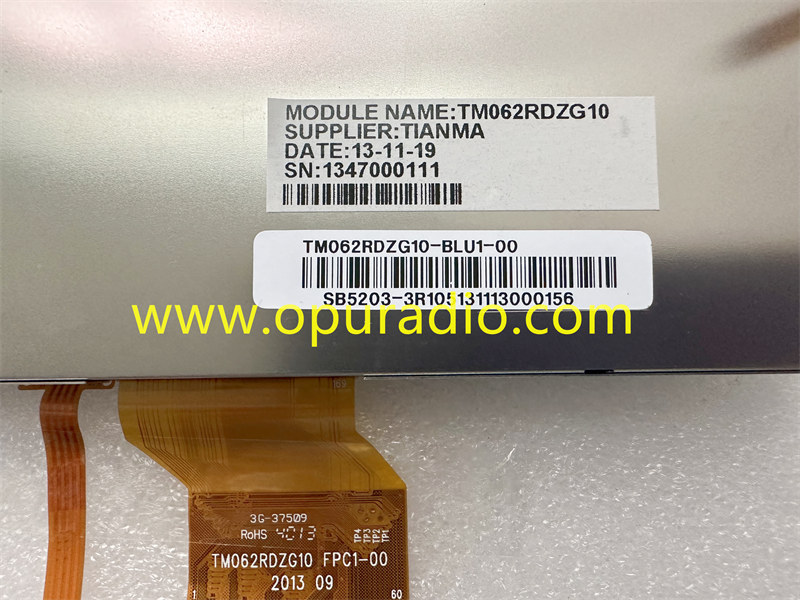 TM062RDZG10 Touch Screen For 2014-2016 Subaru Impreza Crosstrek 86201FJ640 WRX Car Radio