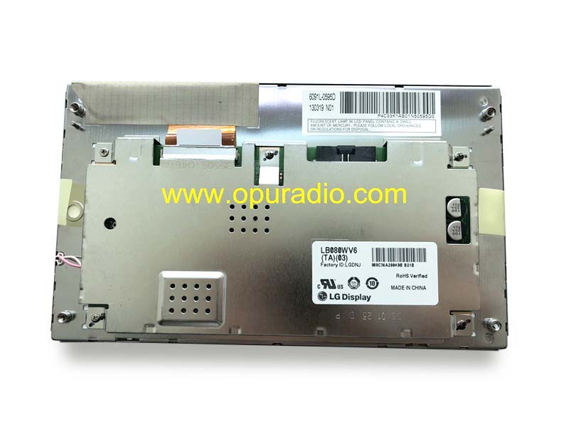 LG Display LB080WV6 TA03 (TA)(03) LCD Monitor Screen for 2007-2013 GMC Yukon Roof Chevy Homelink Overhead Tahoe SUburban Denali car DVD player Media
