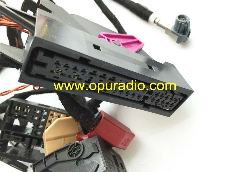 Wiring Harness cables for power on Bench Audi MMI 3G 3G+ car navigation CD DVD player SD Phone MAP Bluetooth