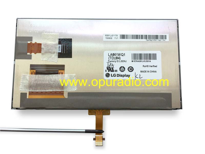 LG Display LA061WQ1 (TD)(04) LCD Monitor with touch screen Digitizer for 2014 2015 2016 Toyota Camry 86140-06190 XLE Fujitsu Ten 86100-06031