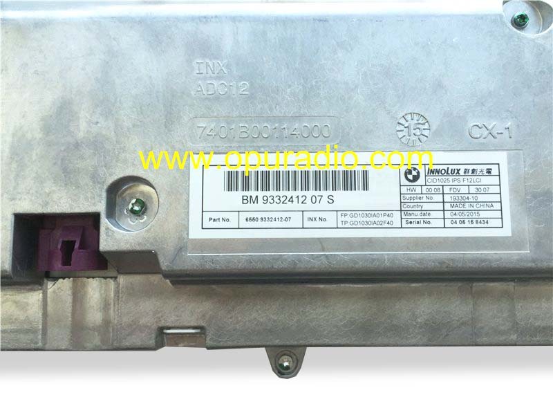 BM 6550 9332412 Display Monitor Screen CID1025 IPS F12LCI F13LCI for BMW 6er Gran Coupe Cabriolet series F06 F12 F13 640 650 M6 car Navigation NBT HU