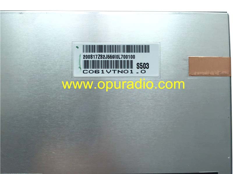 AUO Display C061VTN01 V0 LCD Monitor with touch screen for Toyota Prado RAV4 car radio Fujitsu Ten CD player Phone Audio OEM Factory