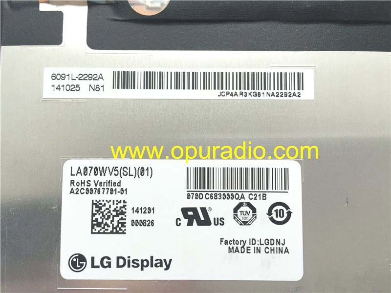 LG Display LA070WV5 (SL) (01)Monitor screen for 15-17 Mercedes Benz A B Class W246 CLA Coupe C117 CLA200 Viano W176 A2469007018