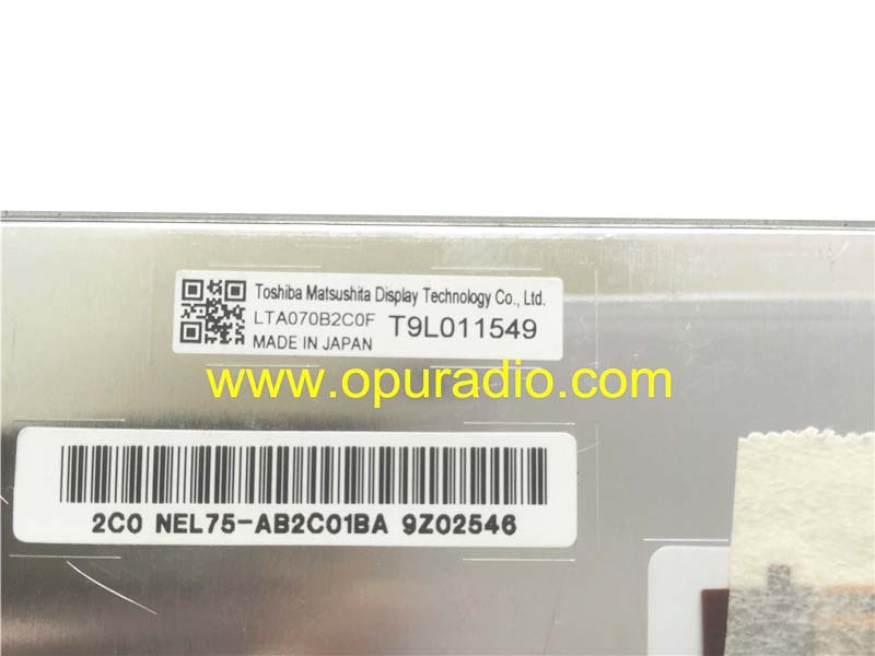 Toshiba Matsushita Display LTA070B2C0F without touch for Lexus ES350 ES240 car Navigation GPS radio