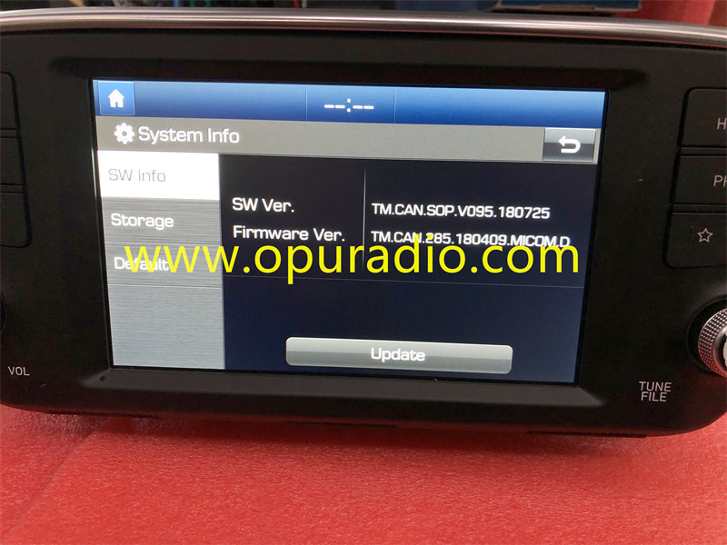 2019-2020 Hyundai Santa Fe Receiver CAN Market 7.0 Touch Screen 96160S2310VCS