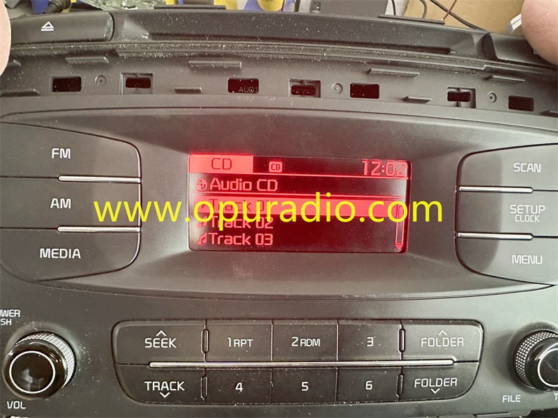 TFT2N2231-E LCD Display for Hyundai KIA Car CD Player MOBIS Radio RED Screen