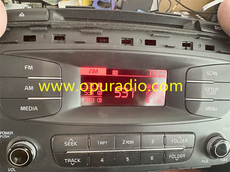 TFT2N2231-E LCD Display for Hyundai KIA Car CD Player MOBIS Radio RED Screen