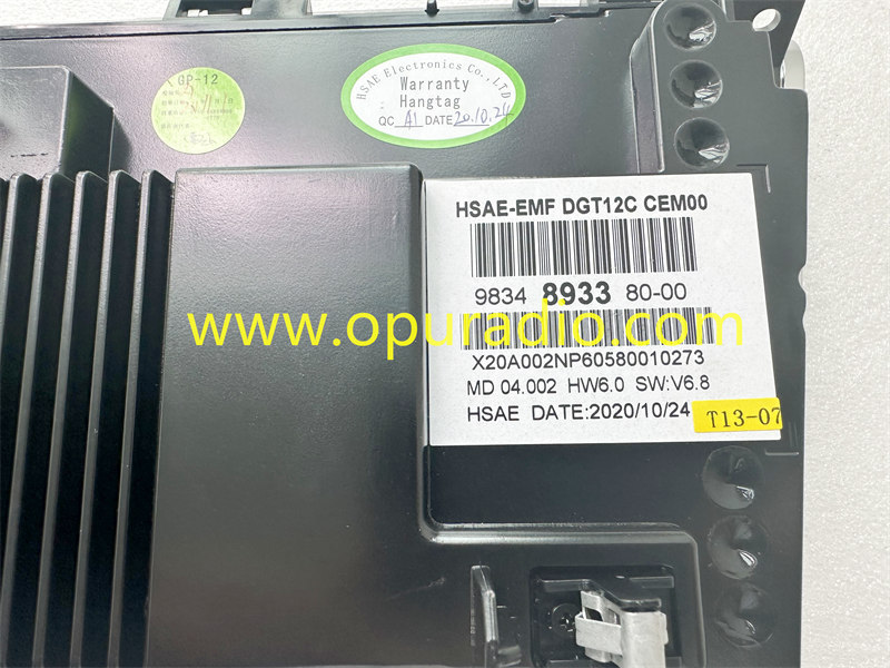 12.3inch DGT12C Display LCD with Touch Screen for PSA DS7 DS9 983489338000