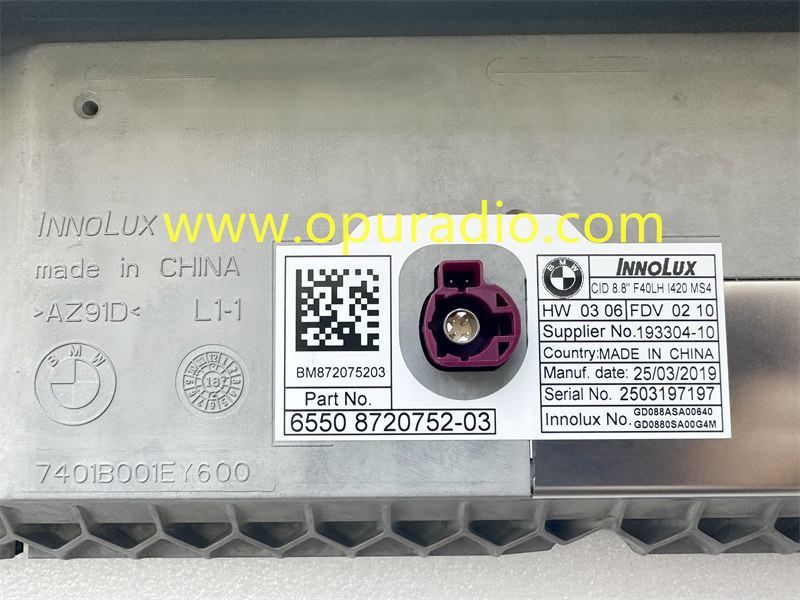 2019-23 BMW 8.8 Central Information Display CID Screen Fits 1 2 Series F40 F44 8720753