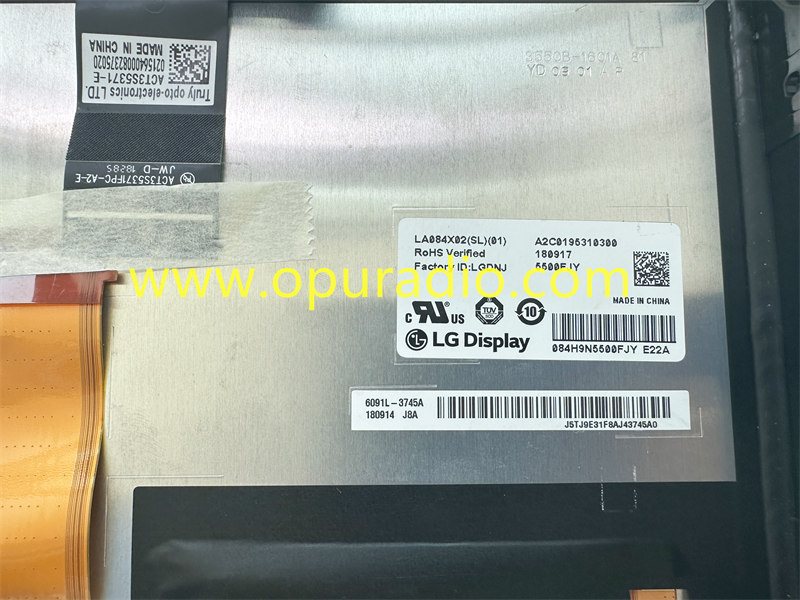 LA084X02 SL01 Touch Display for 2019-2021 JEEP COMPASS Car Navigation VP2RFP 8.4