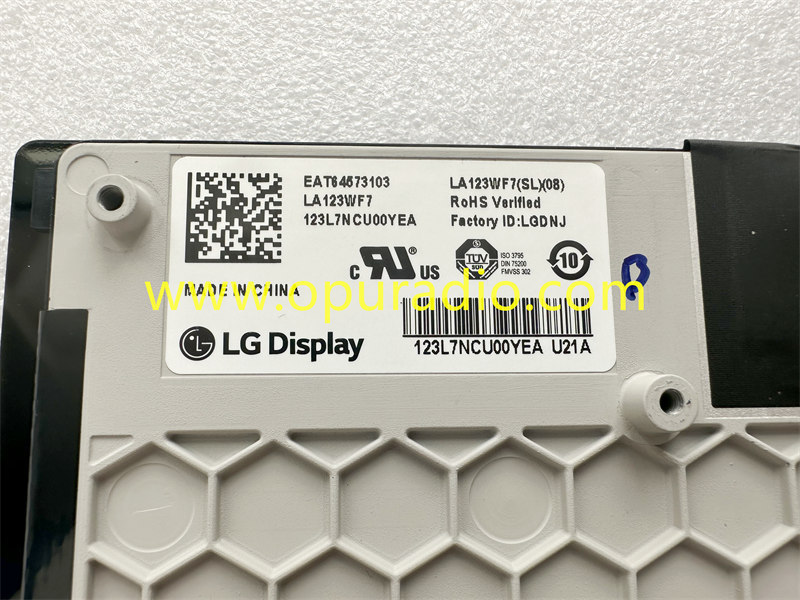 LA123WF7 SL08 Touch Display for 9Y0.919.597.AG OV3 2019-2021 Porsche Cayenne Car Navigation