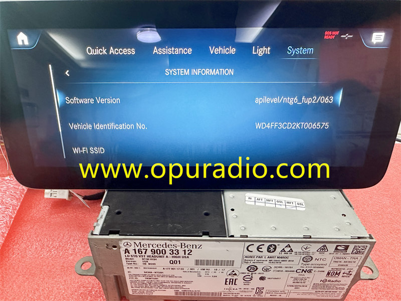 Mercedes Benz W247 W167 W205 W253 W222 HU6 HARMAN navigation radio HIGH USA