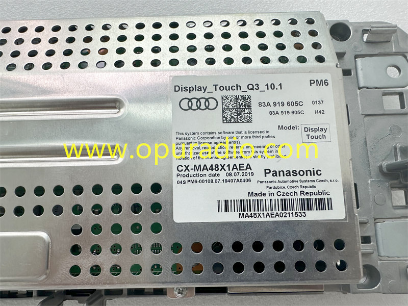 83A919605C Touch Display 10.1 PM6 for 2019-2022 Audi Q3 DASHBOARD NAVIGATION