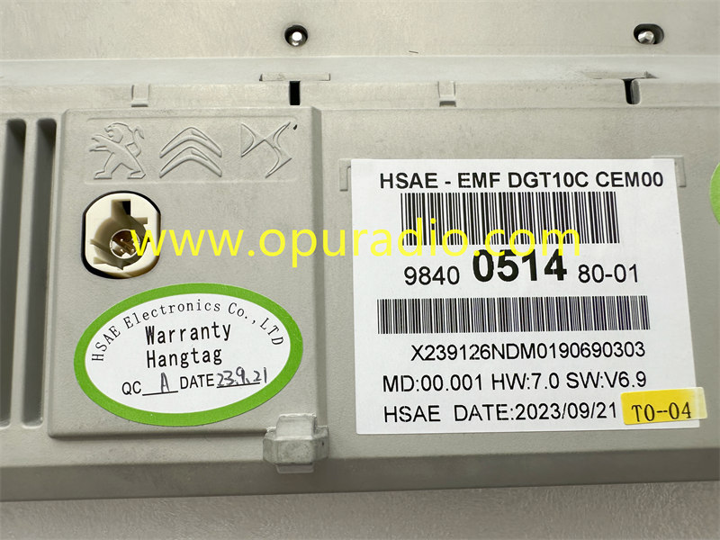 HSAE-EMF DGT10C 2022 2023 Peugeot 3008 multifunction display 9840051480