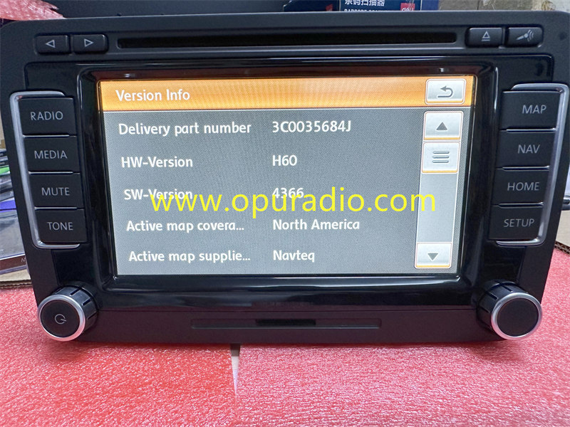Mainboard for 10-15 VOLKSWAGEN PASSAT JETTA EOS NAVIGATION AM FM RADIO RECEIVER 3C0035684J