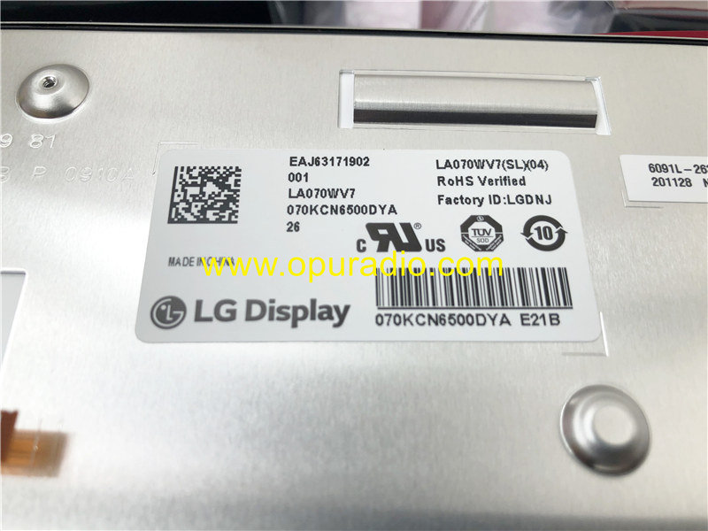 LG Display LA070WV7-SL01 SL04 Screen for 2015-2017 KIA Sportage MK4 Car Navigation 96560-F1110 F1010 Forte Hyundai