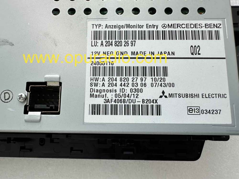 A2048202697 multifunction screen for 2010-2012 MERCEDES-BENZ GLK350 X204 GLK Class Car Radio