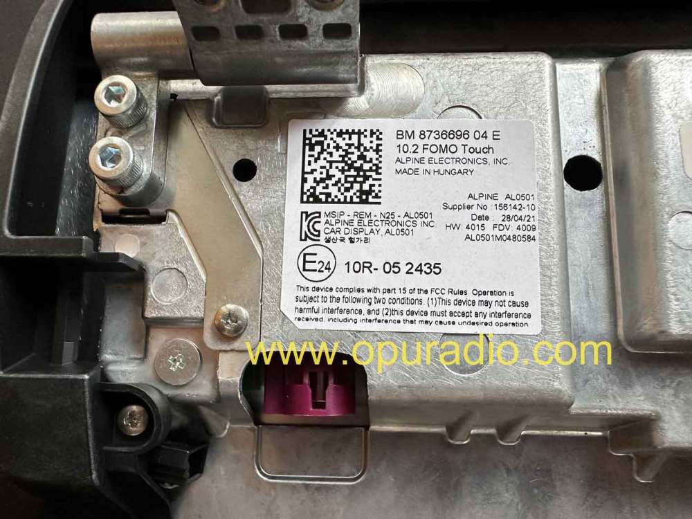 BMW Rear Compartment 10.2 TOUCH 8707915 X5 G05 X7 G07 G11 G12 F90 M5 G30 G32  RSE MGU BM 8736696