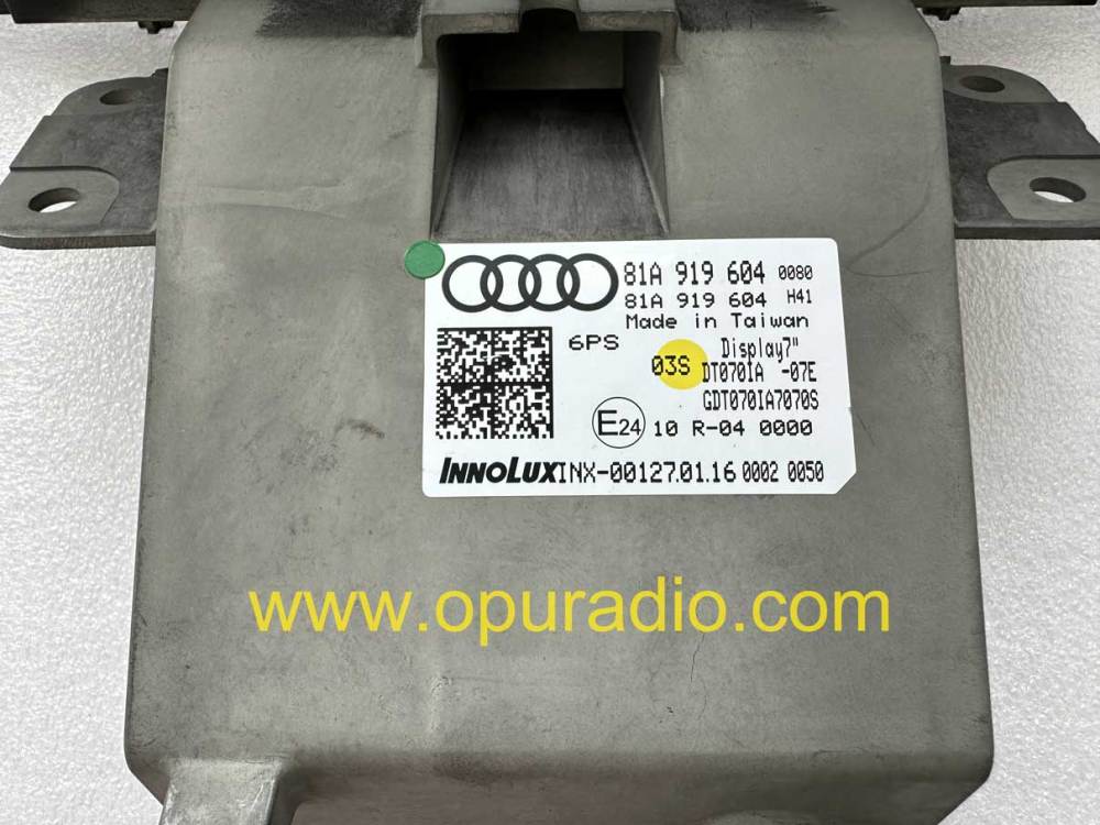 2016-2018 Audi Q2 GA Display Monitor Display Unit Navigation MMI 81A919604A 7INCH